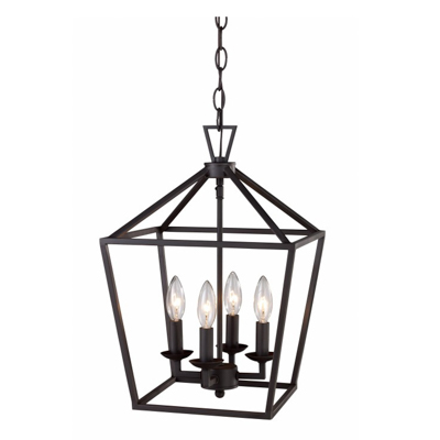 Trans Globe Lighting 10264 ROB Lacey 12" Indoor Rubbed Oil Bronze Colonial Pendant